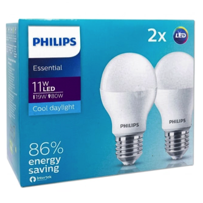 PHILIPS TWIN COMBO ESS LED BULB 11W E27 DAYLIGHT 2CT/6 APR